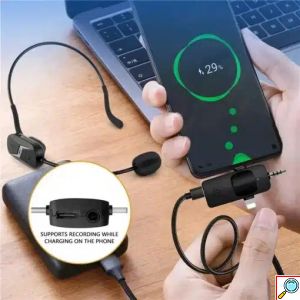 Ασύρματο Μικρόφωνο Κεφαλής με Δέκτη TypeC, AUX & Lightning - Andowl