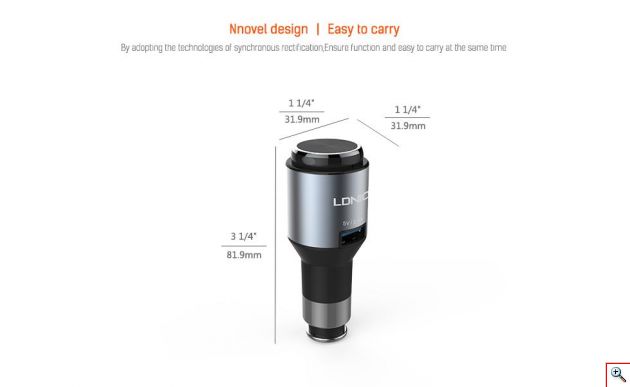 Handsfree Bluetooth Ακουστικό Ψείρα & USB Ταχύ-Φορτιστής 2,4A Αυτοκινήτου LDNIO®