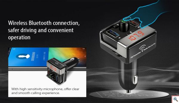 Car Fm Transmitter Αυτοκινήτου Dual USB, SD, Bluetooth Handsfree Mp3 Player - Ανοιχτής Ακρόασης & 2 Θύρες USB Car Kit