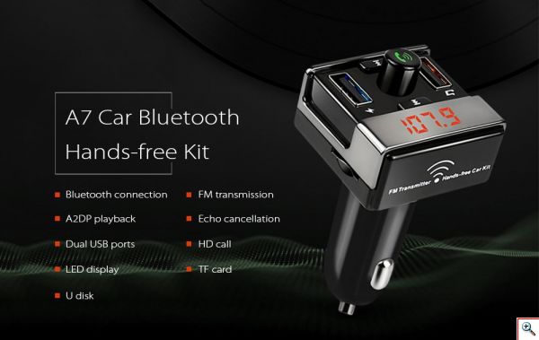 Car Fm Transmitter Αυτοκινήτου Dual USB, SD, Bluetooth Handsfree Mp3 Player - Ανοιχτής Ακρόασης & 2 Θύρες USB Car Kit
