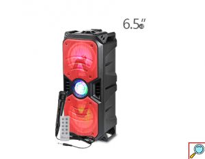 Φορητό Ηχείο Bluetooth 6.5” Εξωτερικού Χώρου Karaoke με Μικρόφωνο και LED RGB Φωτισμό /BT/FM/TF/USB 