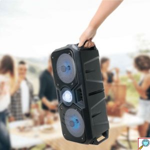 Φορητό Ηχείο Bluetooth 6.5” Εξωτερικού Χώρου Karaoke με Μικρόφωνο και LED RGB Φωτισμό /BT/FM/TF/USB 