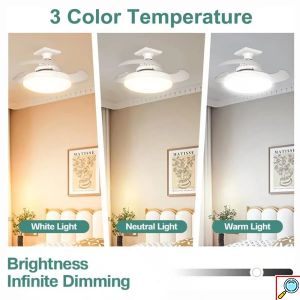 Ανεμιστήρας Οροφής Με Φως LED 120W Και Τηλεχειριστήριο RiXME 