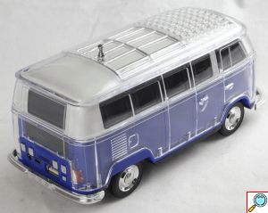 Ηχείο Bluetooth USB/SD Mini Bus με Ραδιόφωνο και Led Φώτα Μαύρο 
