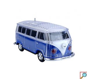 Ηχείο Bluetooth USB/SD Mini Bus με Ραδιόφωνο και Led Φώτα Μαύρο 