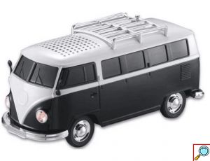 Ηχείο Bluetooth USB/SD Mini Bus με Ραδιόφωνο και Led Φώτα Μαύρο 