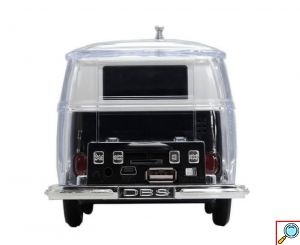 Ηχείο Bluetooth USB/SD Mini Bus με Ραδιόφωνο και Led Φώτα Μαύρο 