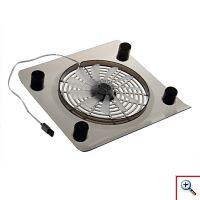 Διάφανη Βάση Ψύξης & Στήριξης Laptop CoolerPad με Ανεμιστήρα 160mm και Μπλε Φωτισμό led