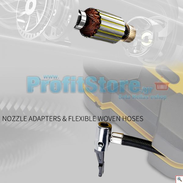 Κομπρεσέρ Αέρος 12V 150 Psi για το Αυτοκίνητο με Ψηφιακή Ενδειξη CZK-3603s