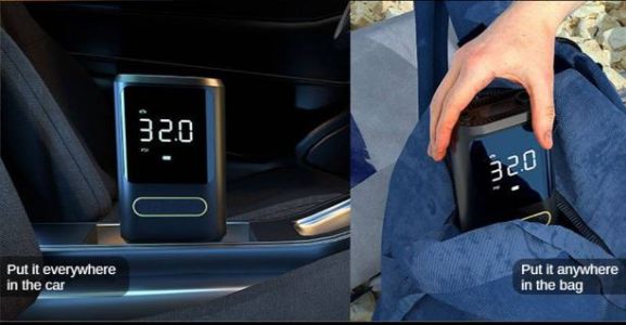 Φορητό Κομπρεσέρ Αέρα Μπαταρίας 150PSI με Οθόνη LCD 