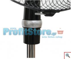Ανεμιστήρας Ορθοστάτης Διπλής Φτερωτής 40cm 50W - Περιστρεφόμενος με Ρυθμιζόμενο Ύψος & 3 Ταχύτητες