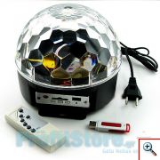 LED Effect Φωτορυθμικό DJ Crystal Ball με USB/SD Mp3 Player & τηλεχειρισμό