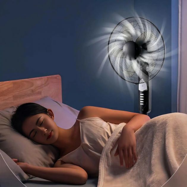 Επιδαπέδιος Ηλιακός Ανεμιστήρας 18W 3 Ταχυτήτων με Ηλιακό Πάνελ, Θύρα Φόρτισης USB και Φωτάκι LED - Γρήγορη Φόρτιση και Εξοικονόμηση Ενέργειας