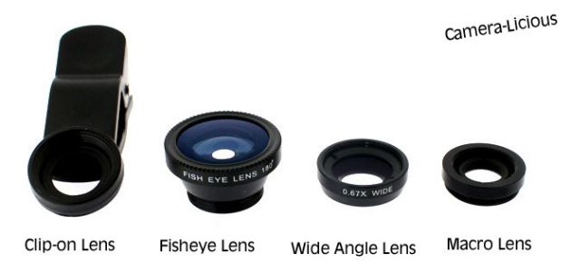 Φακοί FishEye, Wide, Macro με κλιπ για Κάμερα Kινητών - Universal Lens x3