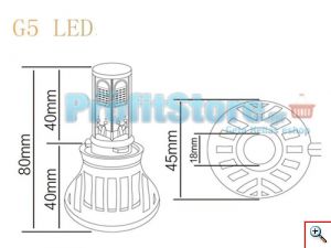 Φώτα Αυτοκινήτου CREE LED Kit H7 G5 8000LM - 6000Κ - 80W - CAN BUS