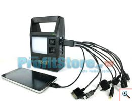 Ηλιακό Πακέτο Φωτισμού Τηλεχειριζόμενο με Panel 3W, Μπαταρία, Φακό, Θύρα USB, 3 Λάμπες Led