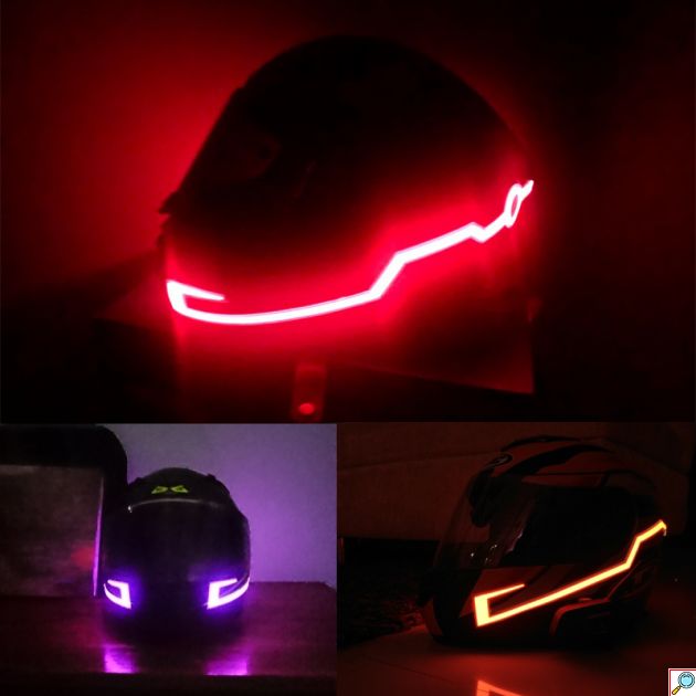 Αδιάβροχος LED Strip Διακοσμητικός Φωτισμός Βροχής - Ομίχλης για Κράνος Μοτοσυκλέτας OEM – Κόκκινο