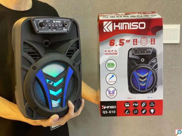 Φορητό Στερεοφωνικό Ασύρματο Ηχείο Karaoke USB Φόρτισης με Ενσύρματο Μικρόφωνο BT-6105 Bluetooth Speaker Μαύρο