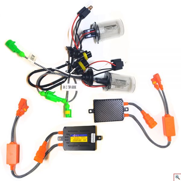 Φώτα XENON Η4-2 Can Bus 75 Watts Χ5 Quick Start- Πλήρες Kit ΧΕΝΟΝ H.I.D. 6000K