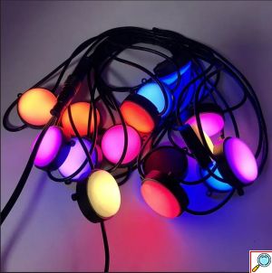 Ηλιακά Λαμπιόνια Γιρλάντα RGBW - 25 LED για Φωτισμό Κήπου και Εξωτερικών Χώρων