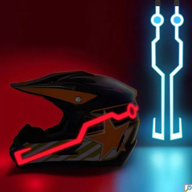 Αδιάβροχος LED Strip Διακοσμητικός Φωτισμός Βροχής - Ομίχλης για Κράνος Μοτοσυκλέτας OEM – Κόκκινο