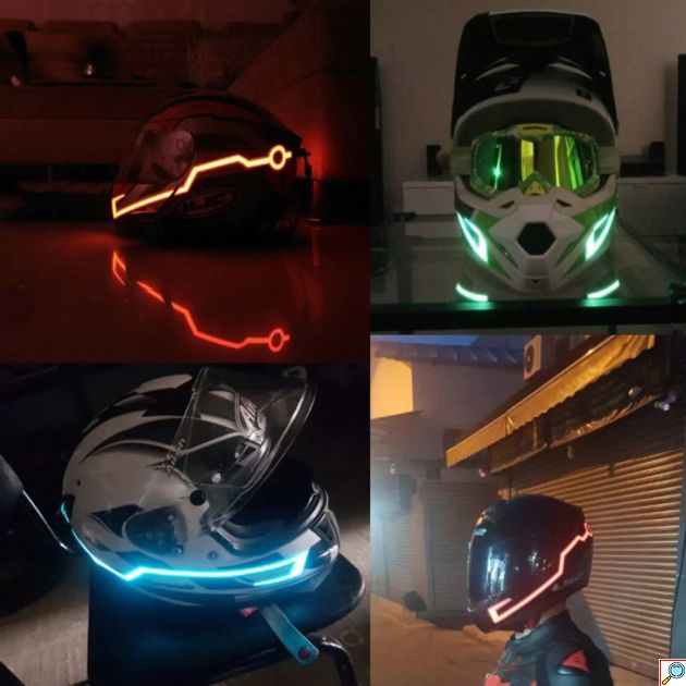 Αδιάβροχος LED Strip Διακοσμητικός Φωτισμός Βροχής - Ομίχλης για Κράνος Μοτοσυκλέτας OEM – Κόκκινο