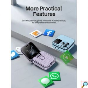 Μίνι Κινητό Τηλέφωνο Πτυσσόμενο με Διπλή Κάρτα SIM, Κάμερα και Φακό Andowl P9 PRO Flip