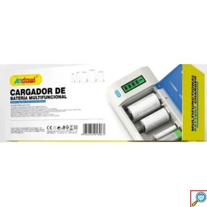 Universal Φορτιστής για Μπαταρίες NI-CD/NI-MH με Λειτουργία Εκφόρτισης και Οθόνη LCD (AA/AAA/C/D/9V/Krona) Andowl 