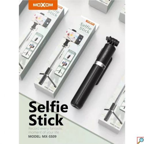Moxom Ασύρματο Πτυσσόμενο Bluetooth Τρίποδο- Selfie Stick με Χειριστήριο 