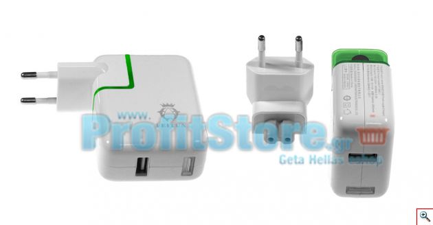 Φορτιστής Ρεύματος Μπαταρίας 2 σε 1 - USB Travel Charger 220V + Power Bank 2.600mAh