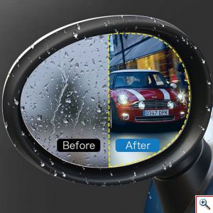 Αόρατο Προστατευτικό Φιλμ Καθρέφτη Αυτοκινήτου για Ορατότητα και Ασφαλή Οδήγηση στη Βροχή - Rainproof Mirror Protector