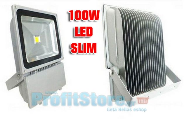 Προβολέας LED 100W - Αδιάβροχος IP65 Υψηλής Απόδοσης - 80% οικονομία