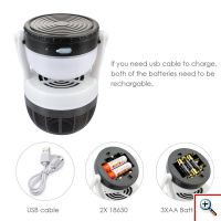 Φορητός Εξολοθρευτής Κουνουπιών & Εντόμων με Αναρρόφηση - Φωτιστικό Camping/Δωματίου & Εντομοπαγίδα Moobie Air Kill Pest