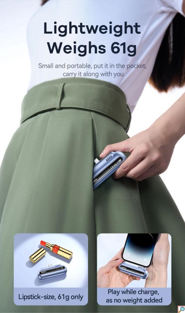 Remax Κάψουλα Power bank για iPhone 3000mAh