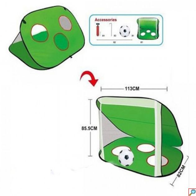 2 σε 1 Αναδιπλούμενο Τέρμα - Στόχος Προπόνησης Ποδοσφαίρου μαζί με Μπάλα και Τρόμπα(5)