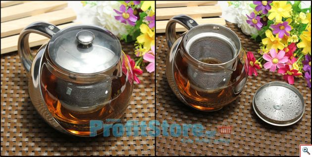 Ανοξείδωτη Τσαγιέρα Καφετιέρα με Φίλτρο 900ml