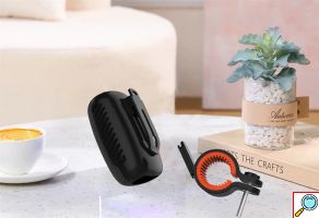 Μικρό Φορήτο Ηχείο 5W Bluetooth με Ραδιόφωνο,Κάρτα Μνήμης 32GB και Κλιπ για Τοποθέτηση σε Τιμόνι Ποδηλάτου