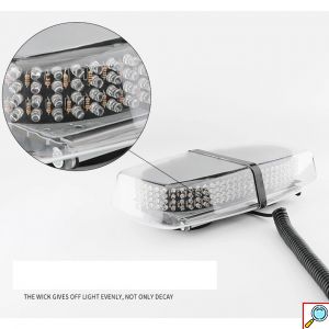 Αδιάβροχος Πορτοκαλί Φάρος 240Led με 7 Ρυθμιζόμενες Λειτουργίες Φωτισμού και Μαγνητική Βάση Strobe Light Bar 12V-24V