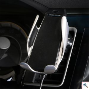 Έξυπνος Ασύρματος Φορτιστής με Αυτόματο Κλιπ & Βάση Στήριξης Τηλεφώνου - Smart Sensor Car Wireless Charger