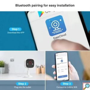 3MP APP Κάμερα Ασφαλείας 2K Night Outdoor WiFi Vision Smart CCTV