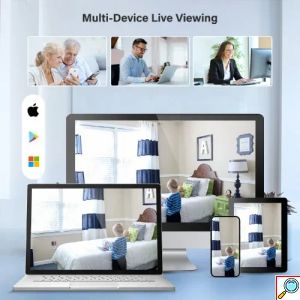 3MP APP Κάμερα Ασφαλείας 2K Night Outdoor WiFi Vision Smart CCTV