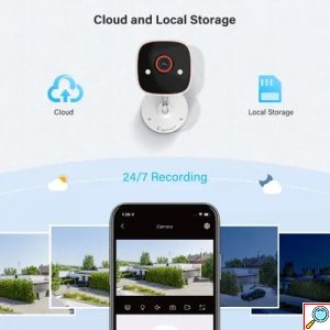 3MP APP Κάμερα Ασφαλείας 2K Night Outdoor WiFi Vision Smart CCTV
