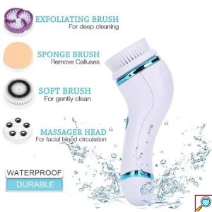 Ηλεκτρική Βούρτσα Καθαρισμού Προσώπου Περιστρεφόμενη με 4 Κεφαλές για Άντρες και Γυναίκες Cnaier Ροζ