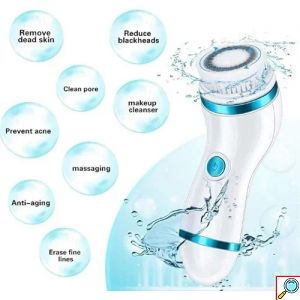 Ηλεκτρική Βούρτσα Καθαρισμού Προσώπου Περιστρεφόμενη με 4 Κεφαλές για Άντρες και Γυναίκες Cnaier Ροζ