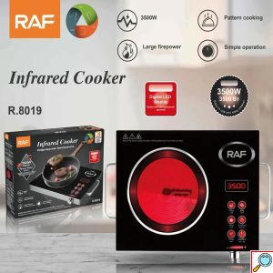 Επιτραπέζια Εστία Κεραμική Μονή με Οθόνη LED και LCD, Αντιολισθητική Πλάκα και 8 Επιλογές Μαγειρέματος  3500W RAF 