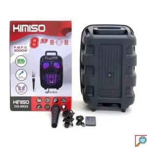 Φορητό Ηχείο Subwoofer Bluetooth 8” με Τηλεχειριστήριο και Ενσύρματο Μικρόφωνο Kimiso