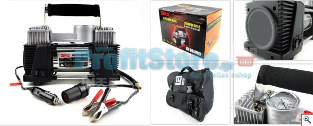 Κομπρεσέρ Τρόμπα Αέρος Αυτοκινήτου 2 Κυλίνδρων Υψηλής Απόδοσης και Ισχύος