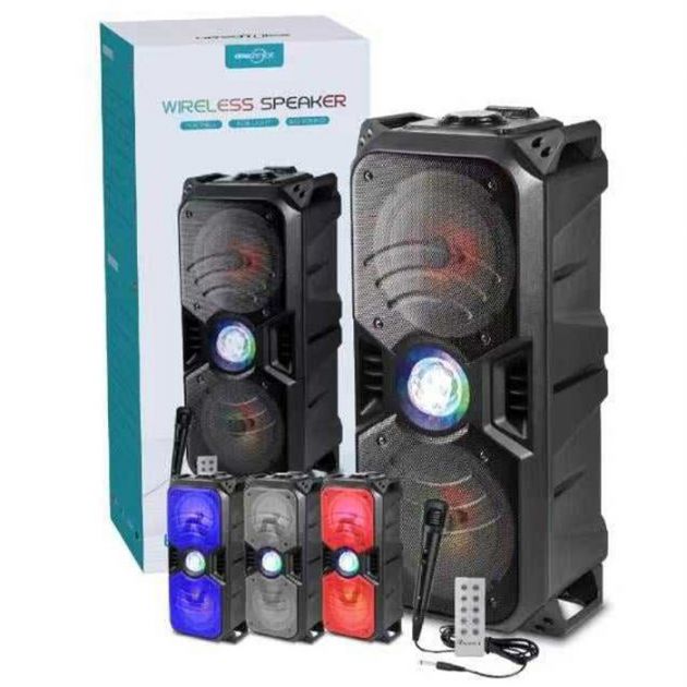 Φορητό Ηχείο Bluetooth 6.5” Εξωτερικού Χώρου Karaoke με Μικρόφωνο και LED RGB Φωτισμό /BT/FM/TF/USB 