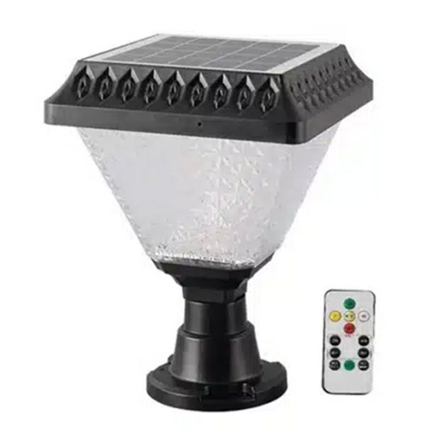 Αδιάβροχο Ηλιακό Φωτιστικό Κήπου LED RGB 100W Aerbes Μαύρο με Τηλεχειρηστήριο
