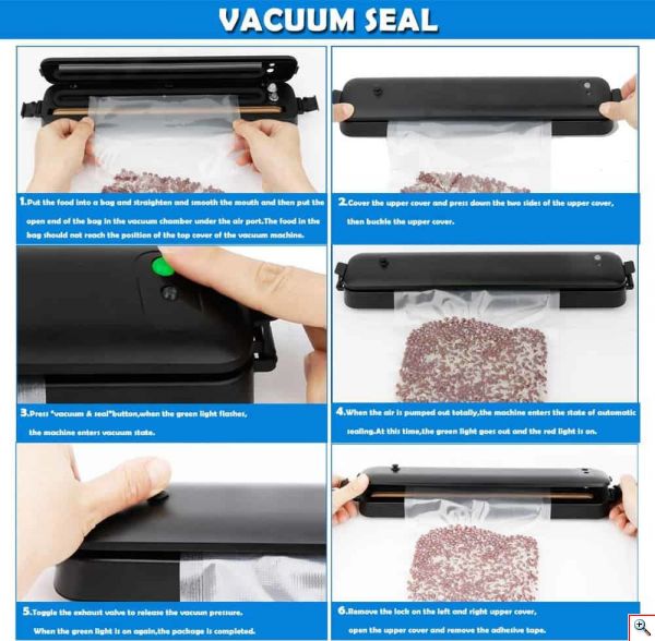 Επαγγελματική Συσκευή Αεροστεγούς Σφραγίσματος Τροφίμων - Vacuum Food Sealer